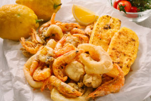 frittura di gamberi e calamari